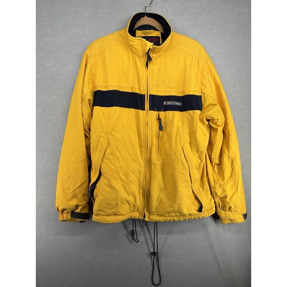 Vintage Abercrombie & Fitch A92 Fleece Lined Winter Ski Jacket Yellow Men's Sz S - Picture 1 of 14